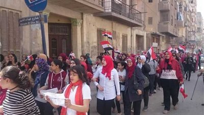 مسيرات بالغربية لحث المواطنين على النزول للانتخابات