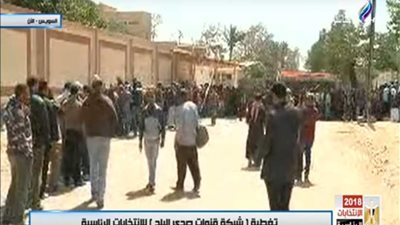 طابور انتخابي للسوايسة يدهش أحمد موسى.. تعرف على السبب (فيديو)