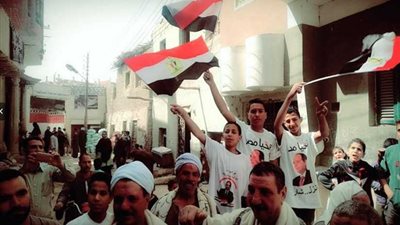 حشود الصعايدة أمام لجان بني سويف