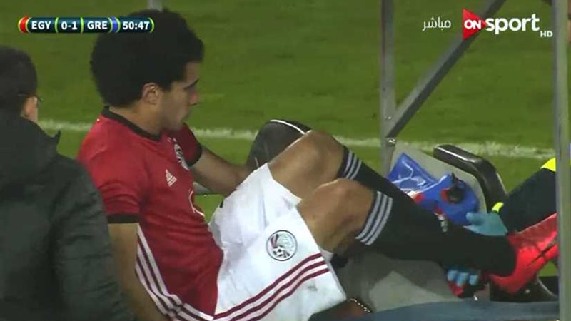 إصابة عمر جابر بمباراة