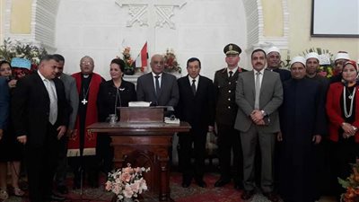 قيادات مديرية أمن البحيرة يقدمون التهنئة بمناسبة عيد القيامة المجيد