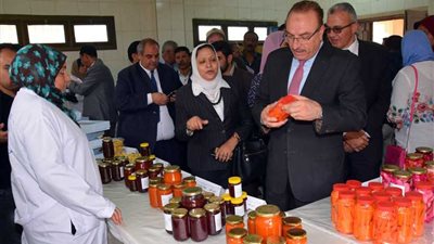محافظ بني سويف يتفقد نماذج لمنتجات غذائية لـ 3 آلاف سيدة