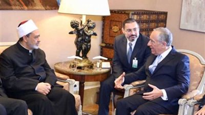 انطلاق المباحثات بين الإمام الأكبر والرئيس البرتغالي