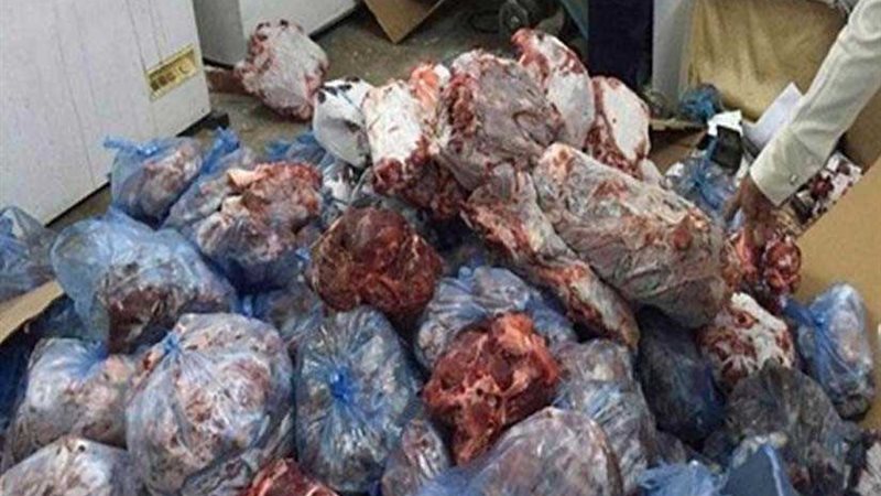 ضبط نصف طن لحوم ودواجن