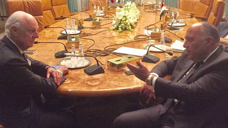 شكري يبحث مع ديمستورا