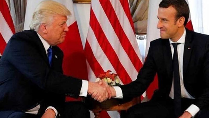 ترامب وماكرون يبحثان
