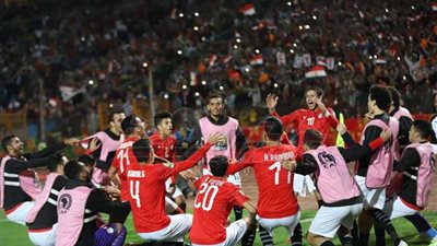 فرحة الفراعنة الأولمبيين بالهدف الأول