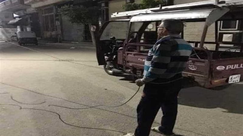 سقوط سلك كهرباء يثير