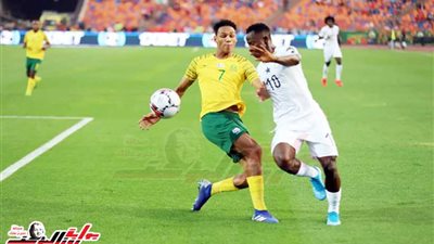 إثارة وندية في الشوط الأول بين جنوب أفريقيا وغانا