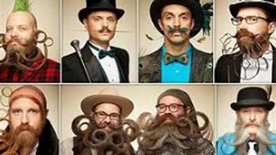 قرون ونجوم وأبواق ودوائر.. الرجال يبدعون في المسابقة الوطنية للحية والشارب