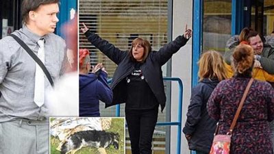 متظاهرون يحتجون على حكم بالسجن 4 شهور ضد قاتل كلب