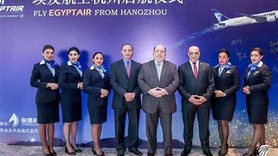 قنصل مصر العام في شنغهاي يُشارك في الاحتفال بتشغيل خط مصر للطيران
