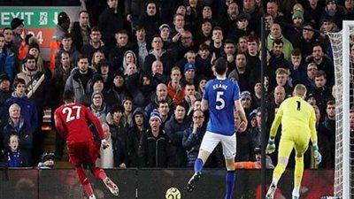 الدقيقة ١٥.. ليفربول يتقدم على ايفرتون بهدف أوريجى