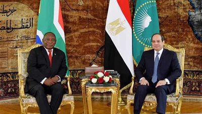 عاجل ..الرئيس السيسي يعرب عن سعادته بلقاء نظيره الجنوب إفريقى