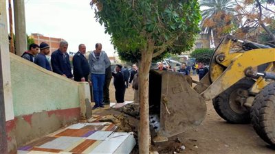 إزالة 26 حالة تعدٍ علي الأراضي الزراعية وأملاك دولة بالبحيرة