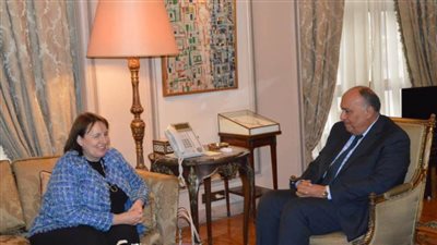 وزير الخارجية يستقبل المبعوثة الأوروبية لعملية السلام في الشرق الأوسط