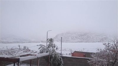 للمرة الثانية جبال سانت كاترين تتزين بالثلوج