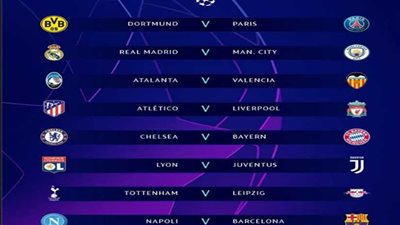 عاجل.. تعرف على مواجهات دور ثمن نهائي دوري أبطال أوروبا