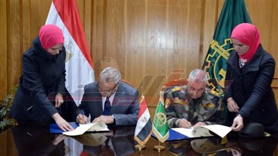 بروتوكول تعاون مع جهاز الخدمة الوطنية والقليوبية