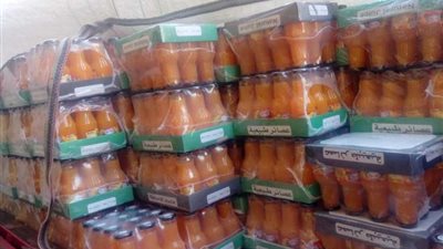 ضبط 5820 زجاجة عصير مجهولة المصدر قبل بيعها للمواطنين بالبداري