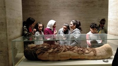 رحلة مومياء لطلاب الإعدادية بالمتحف المصرى