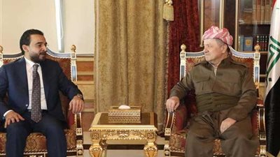 بارزاني وحلبوسي يناقشان تطورات الأوضاع في العراق