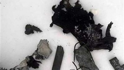 انتشال قطع من حطام الطائرة العسكرية الإيرانية المنكوبة