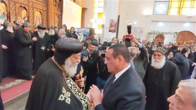 محافظ البحيرة يشهد مراسم صلاة جناز نيافة الأنبا صرابامون رئيس دير الأنبا بيشوي