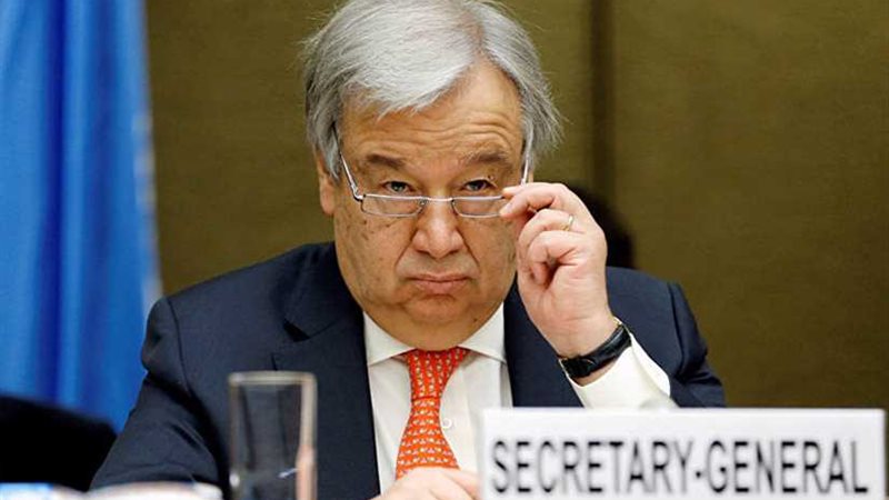 جوتيريش يشعر بالقلق