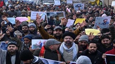 مظاهرات حاشدة في إيران تندد باغتيال سليماني