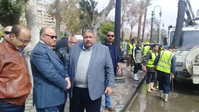 محافظة القاهرة تواصل أعمال شفط مياه الأمطار