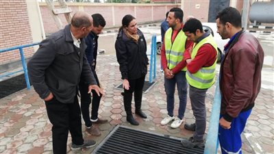 نهال بلبع تشرف على رفع تراكمات الأمطار بالبحيرة