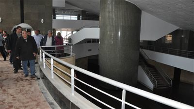 رئيس جامعة حلوان يتفقد آثار الأمطار على منشآت الجامعة