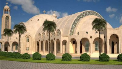 كاتدرائية العاصمة الجديدة تتزين استعدادا لقداس عيد الميلاد المجيد