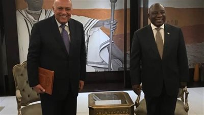 في ثاني محطة بجولته الإفريقية.. شكري يلتقي رئيس جمهورية جنوب إفريقيا