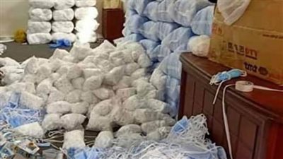ضبط 500 ألف كمامة قبل بيعهم في السوق السوداء 