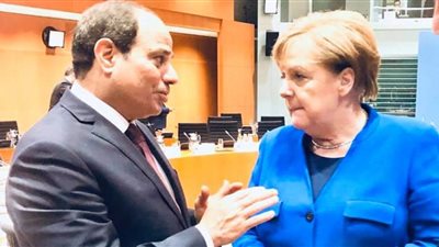 الرئيس السيسي يبحث أزمتي سد النهضة وليبيا مع المستشارة الألمانية