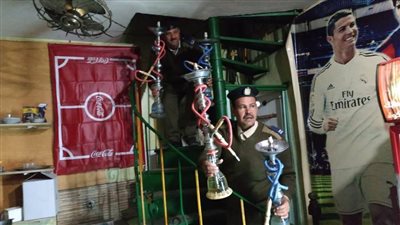 غلق ٣٣ مقهى.. ومصادرة ٦١٥ شيشة بالعاشر من رمضان