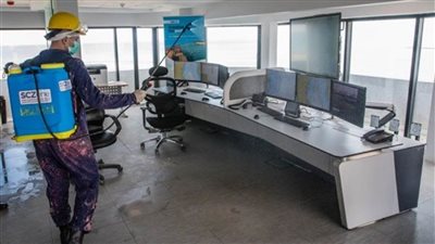 استكمال أعمال التعقيم والتطهير بموانئ بورسعيد