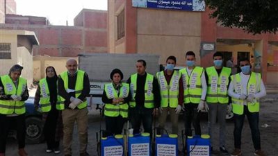 وفد الخانكة ينفذ حملات تعقيم للمدارس ضد 