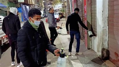 مجلس القبائل العربية يطهر ويعقم شوارع الإسكندرية