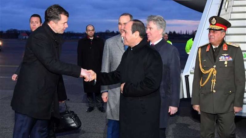 الرئيس السيسي يصل