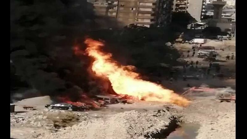 عاجل.. تسريب خط غاز