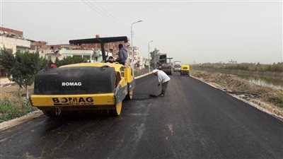 رفع كفاءة طريق بالبحيرة بتكلفة 5 ملايين جنيه