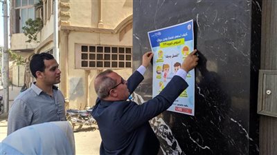  لوحات إرشادية للتوعية بفيروس كورونا بشوارع المنصورة