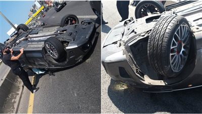 بالصور.. ابن راغب علامة ينجو من الموت بعد انقلاب سيارته