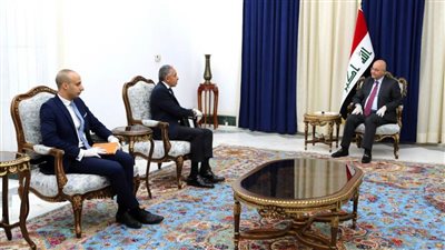سفير مصر بالعراق لبرهم صالح ..توطيد العلاقات بين البلدين 