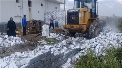 إزالة 20 حالة تعدٍ على الأراضي الزراعية وأملاك الدولة بالبحيرة