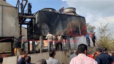 السيطرة على حريق بمصنع قها للأغذية المحفوظة دون خسائر بشرية 