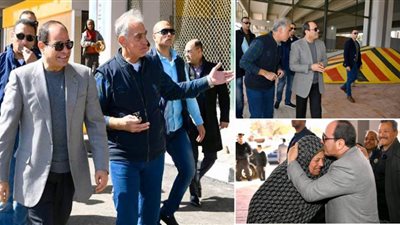 الرئيس السيسي يبدى سعادته برؤية سير العمل فى عزبة الهجان